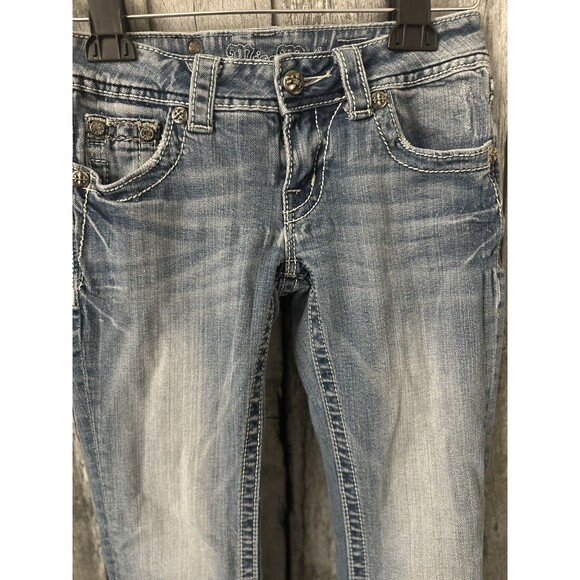 Miss Me Jeans easy boot cut JP5497B denim womens Size 25 Dark Blue Jeans - Picture 3 of 7